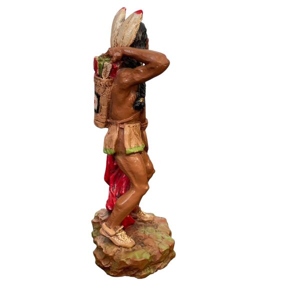 Vintage Native American Warrior Statue 1976 Universal Statuary Indian Figure - Picture 2 of 13